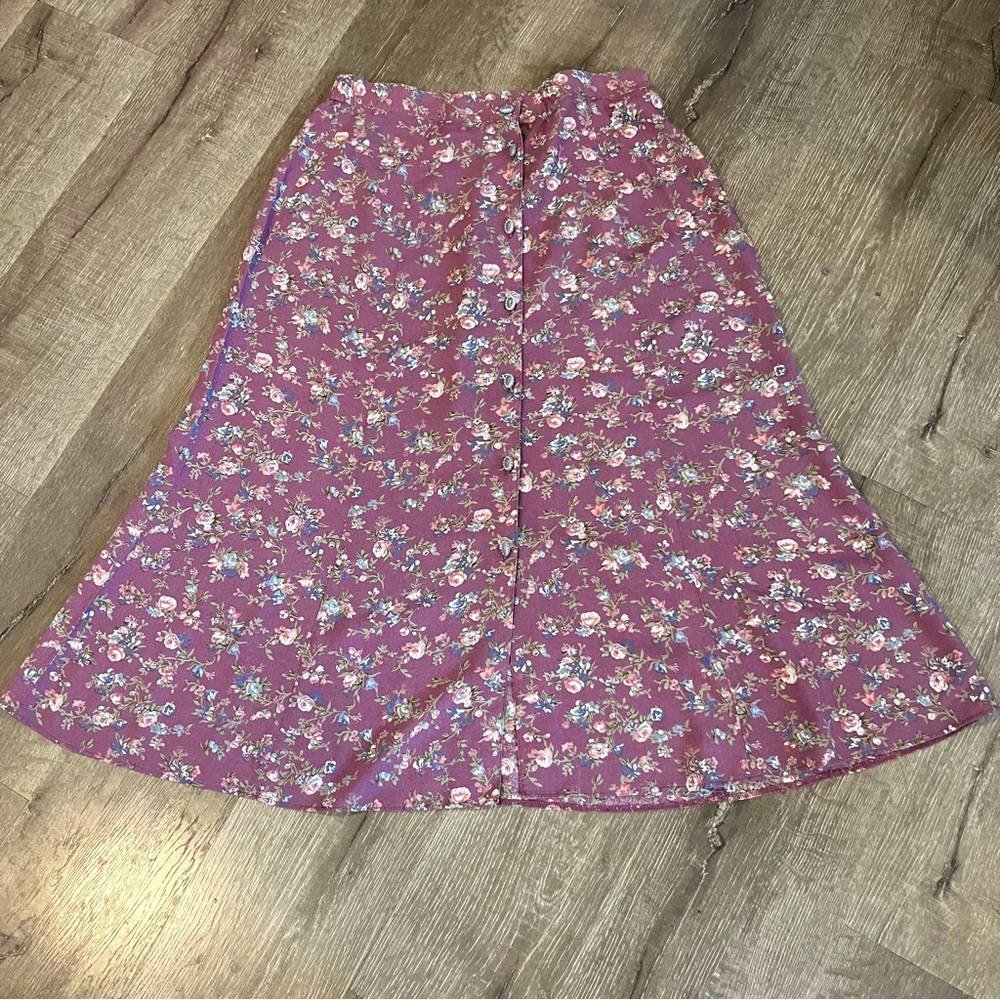 Eagle River Traders Womens Twirly Maxi Skirt Floral Pattern  Size 14